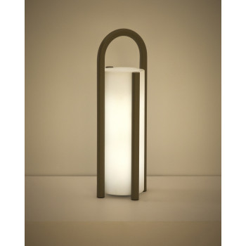 Leros large portable table lamp in polyethylene and steel