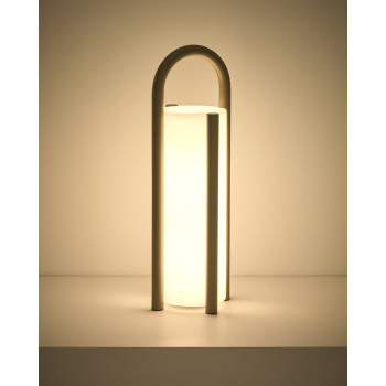 Leros large portable table lamp in polyethylene and steel