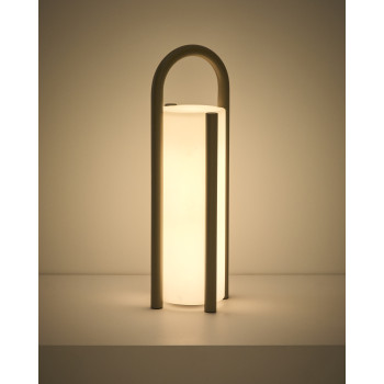 Leros large portable table lamp in polyethylene and steel