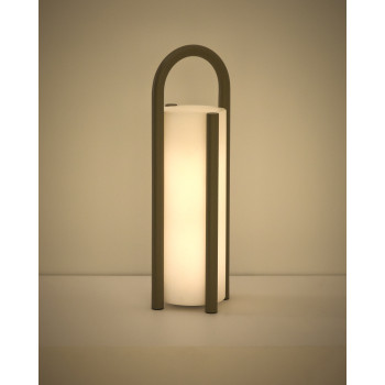 Leros large portable table lamp in polyethylene and steel