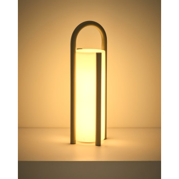 Leros large portable table lamp in polyethylene and steel