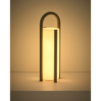Leros large portable table lamp in polyethylene and steel