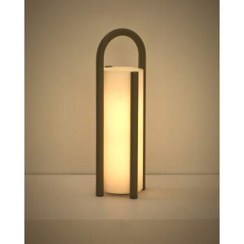 Leros large portable table lamp in polyethylene and steel