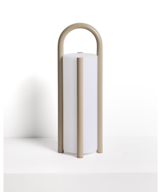 Leros large portable table lamp in polyethylene and steel