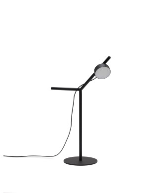 Orey black metal table lamp with multi-position spotlight
