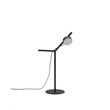 Orey black metal table lamp with multi-position spotlight