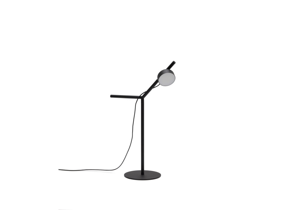 Orey black metal table lamp with multi-position spotlight