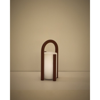 Leros small portable table lamp in polyethylene and steel