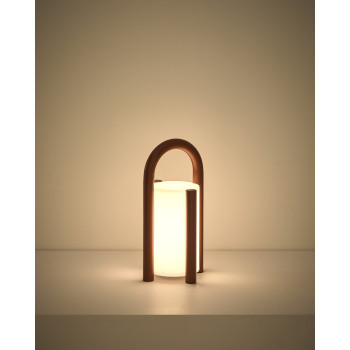 Leros small portable table lamp in polyethylene and steel