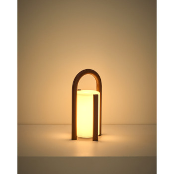 Leros small portable table lamp in polyethylene and steel
