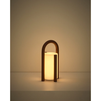 Leros small portable table lamp in polyethylene and steel
