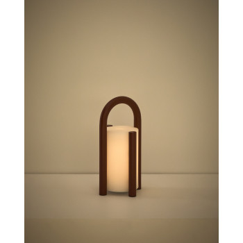 Leros small portable table lamp in polyethylene and steel