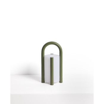 Leros small portable table lamp in polyethylene and steel