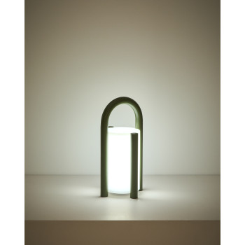 Leros small portable table lamp in polyethylene and steel