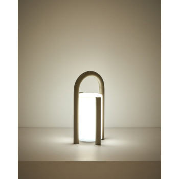 Leros small portable table lamp in polyethylene and steel