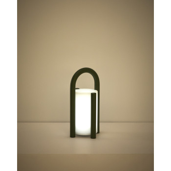 Leros small portable table lamp in polyethylene and steel