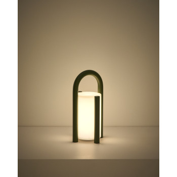 Leros small portable table lamp in polyethylene and steel