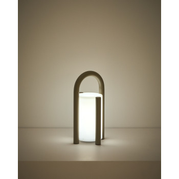Leros small portable table lamp in polyethylene and steel