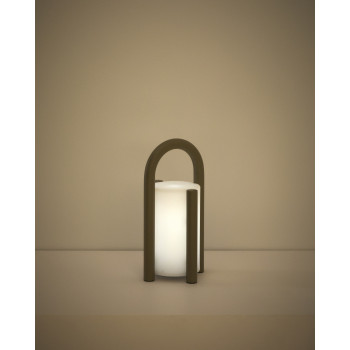 Leros small portable table lamp in polyethylene and steel