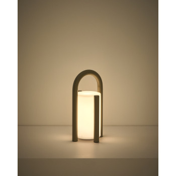 Leros small portable table lamp in polyethylene and steel