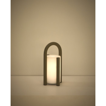 Leros small portable table lamp in polyethylene and steel