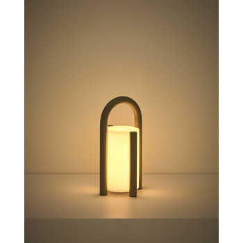Leros small portable table lamp in polyethylene and steel