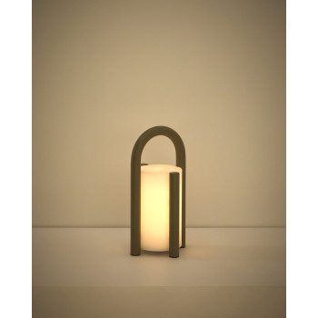 Leros small portable table lamp in polyethylene and steel