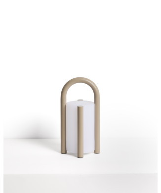 Leros small portable table lamp in polyethylene and steel
