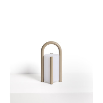 Leros small portable table lamp in polyethylene and steel