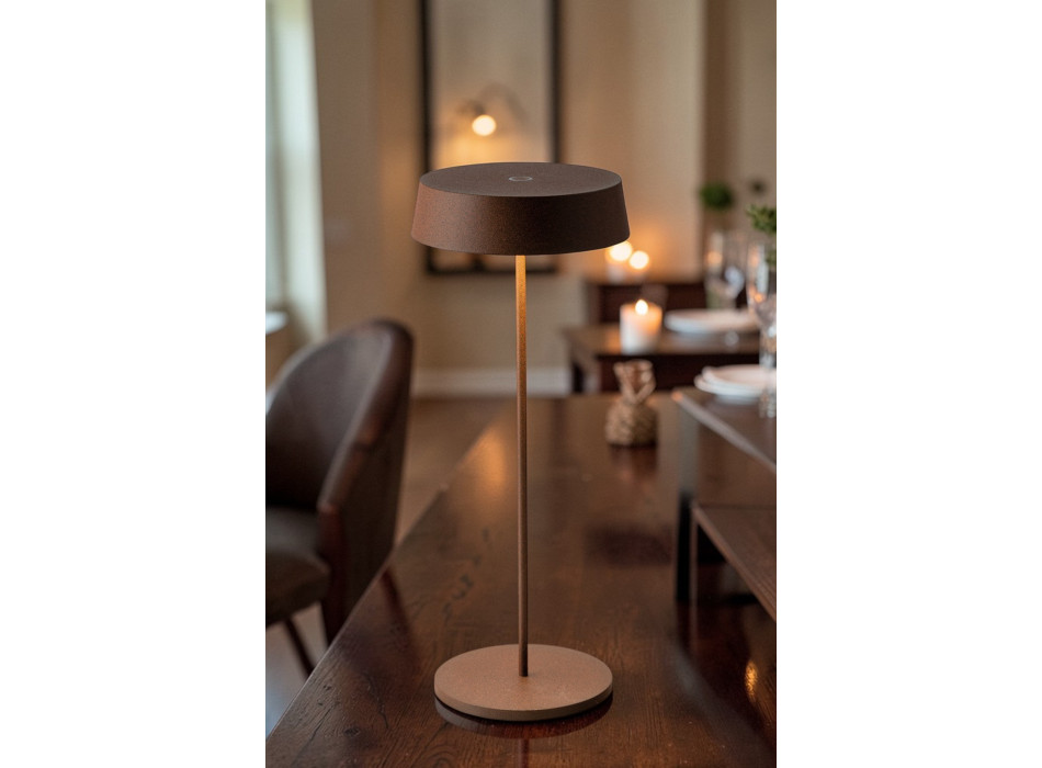 RECHARGEABLE LED COCKTAIL TABLE LAMP BRONZE 2.2W 192LM 3000K DIMMABLE IP54 29.5X12X12CM