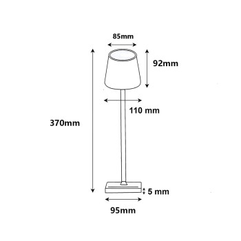 Tecno rechargeable table lamp
