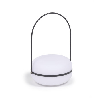 Tea table lamp in polyethylene and metal with finish