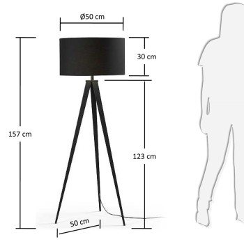 Iguazu floor lamp, black