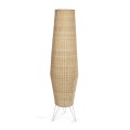 Kamaria large rattan floor lamp with natural finish