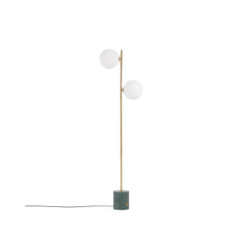Lonela floor lamp in green marble finish