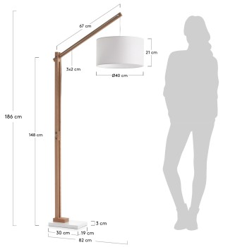 Riaz floor lamp, white