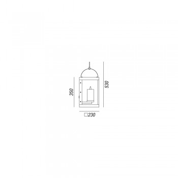 Outdoor wall lantern LANTERNE 265.03.FF IL FANALE