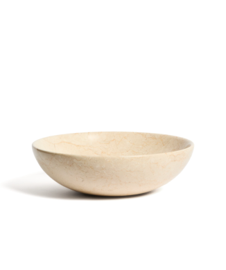 Darnen countertop washbasin in beige marble Ø 40 cm