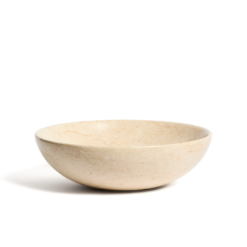 Darnen countertop washbasin in beige marble Ø 40 cm