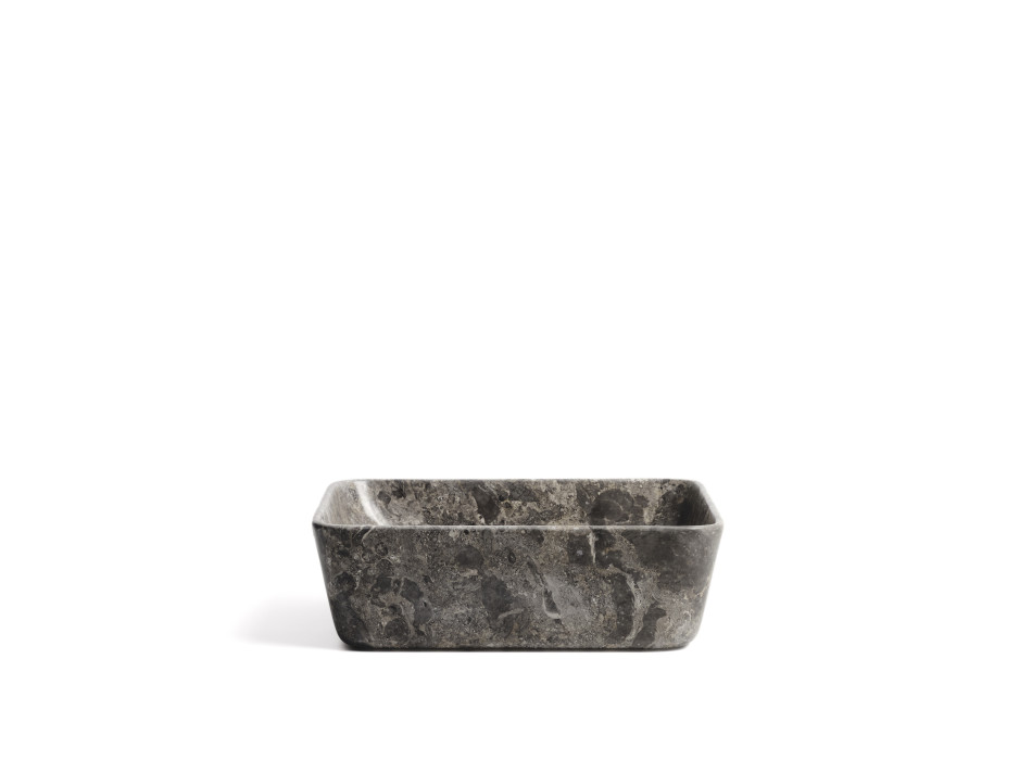 Darnen countertop washbasin in grey marble 40 x 40 cm