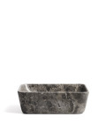 Darnen countertop washbasin in grey marble 40 x 40 cm