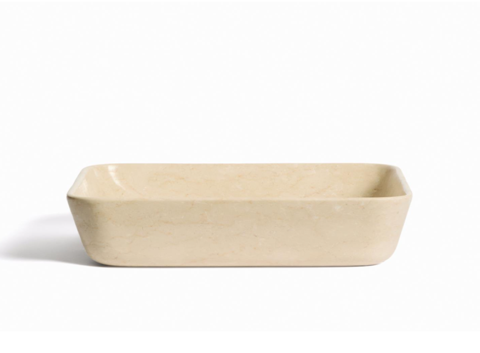 Darnen beige marble countertop washbasin 55 x 35 cm