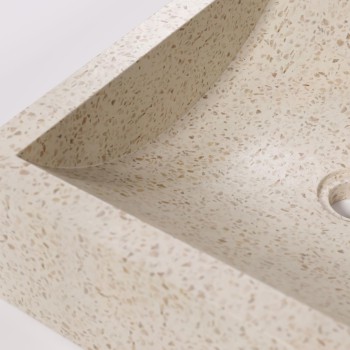 Kuveni countertop washbasin in terrazzo