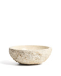 Orvane countertop washbasin in beige marble Ø 40 cm