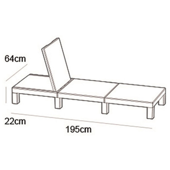 KETER DAYTONA DELUXE sun lounger with cushions