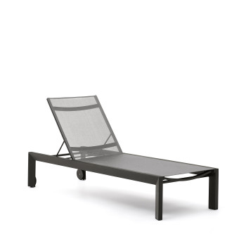 Canutells outdoor lounger in aluminum with gray finish