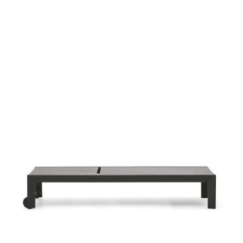 Canutells outdoor lounger in aluminum with gray finish