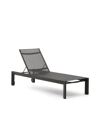 Canutells outdoor lounger in aluminum with gray finish