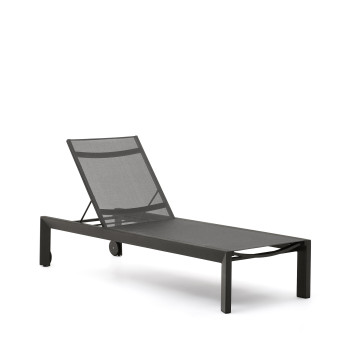 Canutells outdoor lounger in aluminum with gray finish