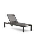 Canutells outdoor lounger in aluminum with gray finish